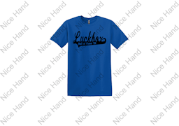 Luckbox hall of fame. Blue with Black Lettering